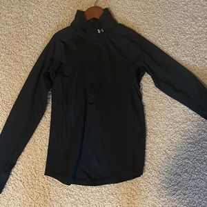 Black under armour cold gear quarter zip jacket